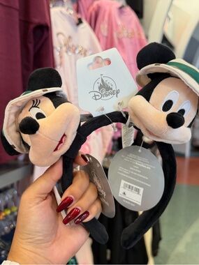 Disney Minnie & Mickey Plush safari Headband Set - 2 plush only